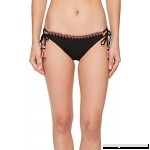 Becca by Rebecca Virtue Women's Mardi Gras Loop Tie Side Hipster Bikini Bottom Black B072MSL78S